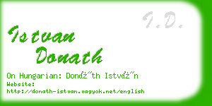 istvan donath business card